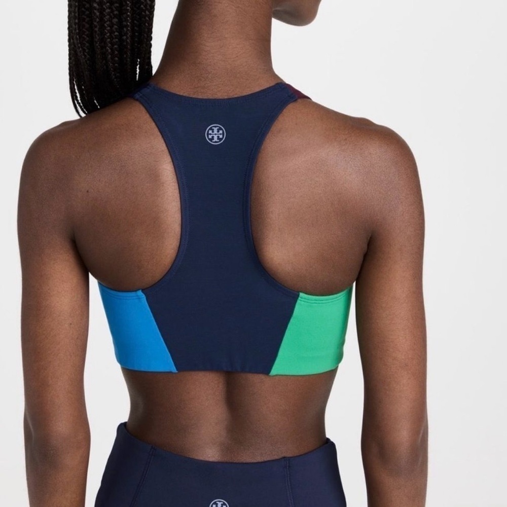 Tory Sport Tory Burch ColorBlock Racerback Sports Bra Athletic Tank Size XS - Picture 2 of 6